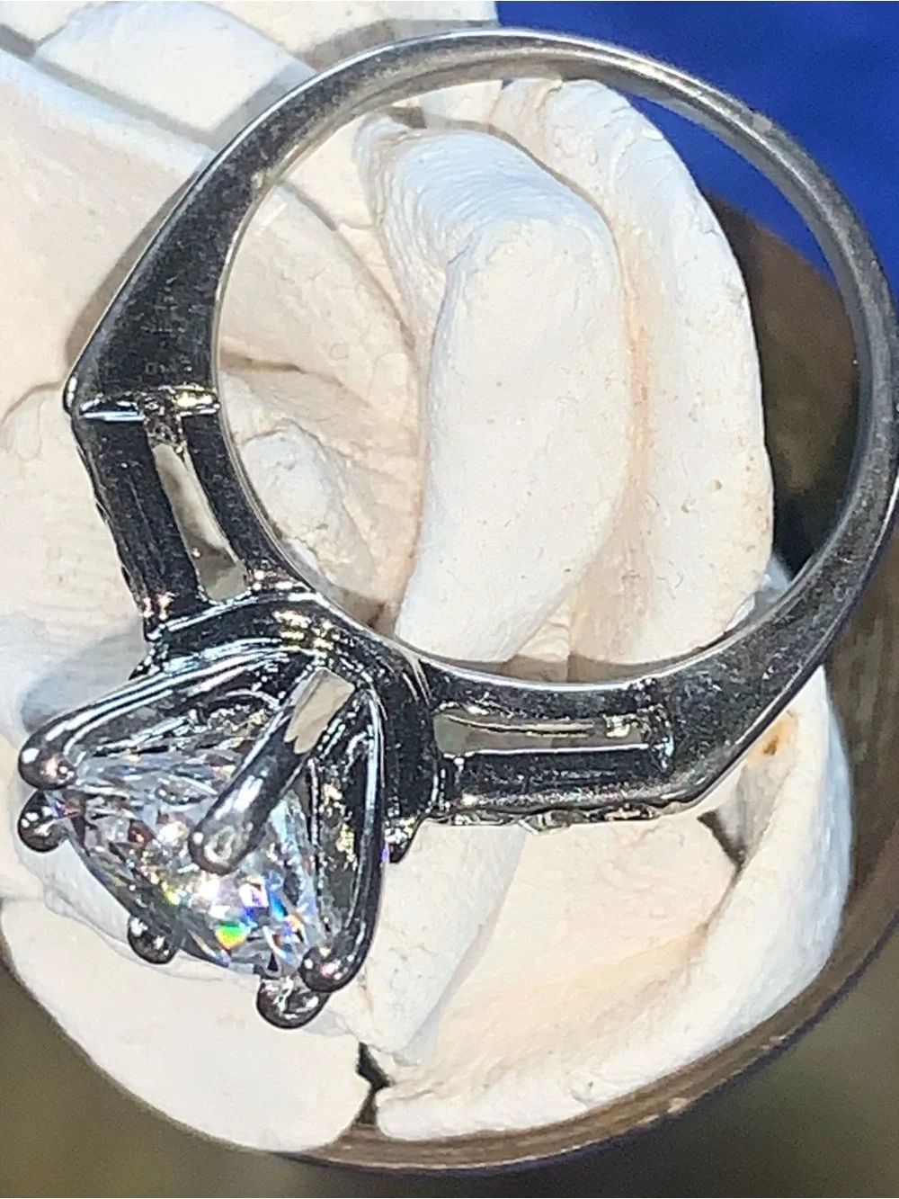 Worry Free Faux Diamond Travel Engagement Ring